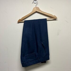 Jomers Men's Navy Blue Cotton Linen Pants